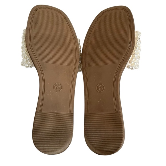 A New Day White Pearl Embellished "Nyla" Slide Sandals 6.5 - Picture 8 of 8